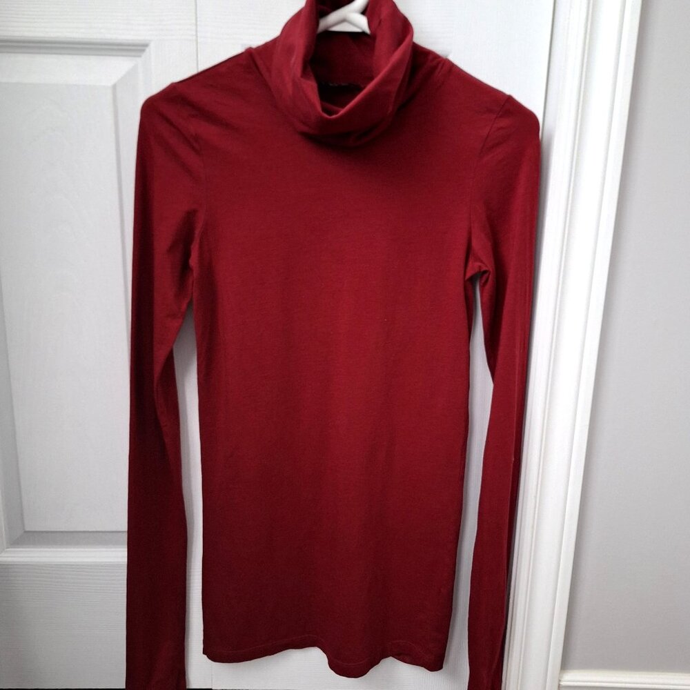 Theory Red Turtleneck